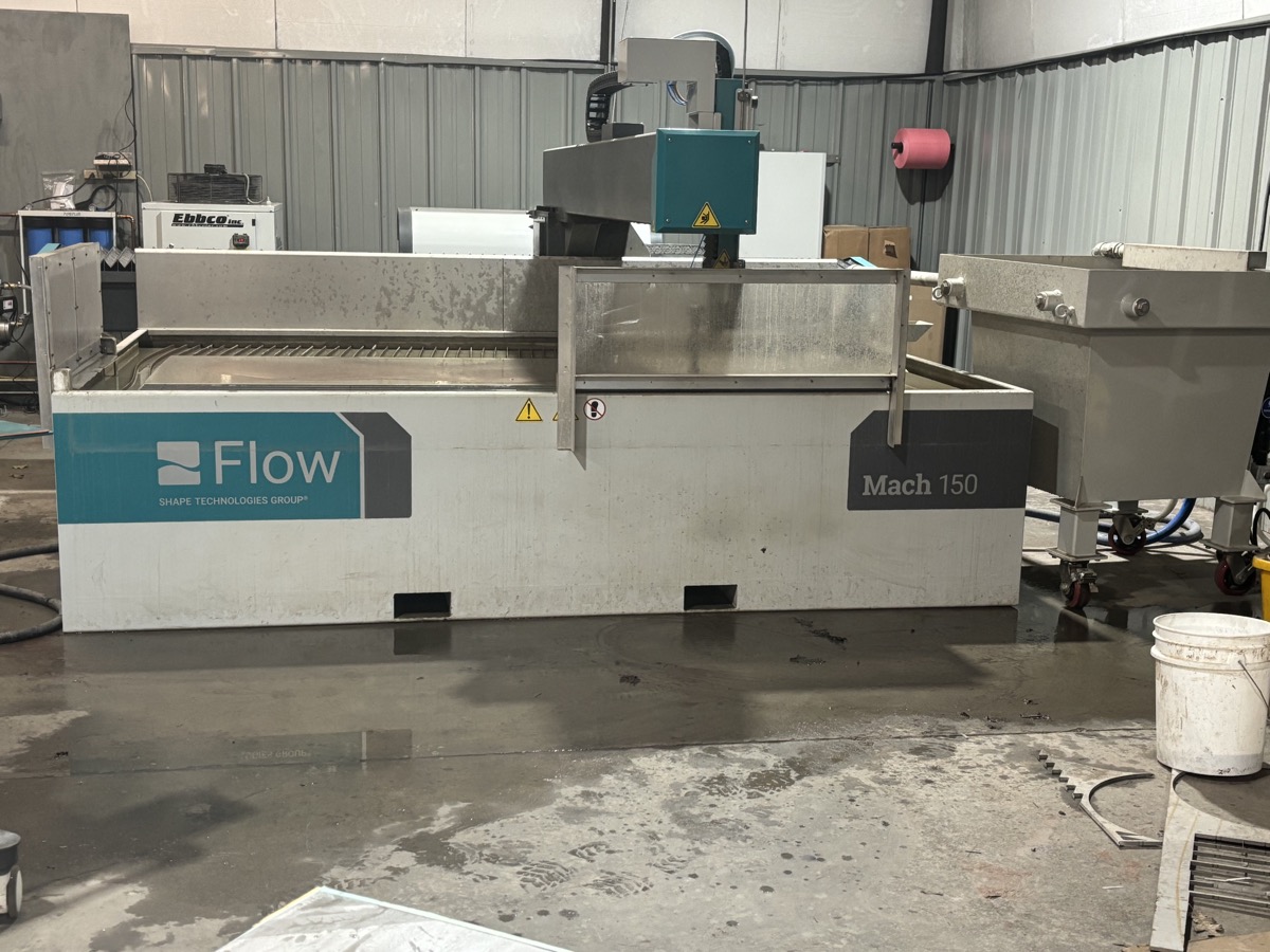 Flow Mach 150 Waterjet Cutter at Master Metal Fabrication, Statesville, NC