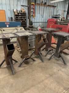 Multiple custom rocket stoves built for hurricane relief donation
